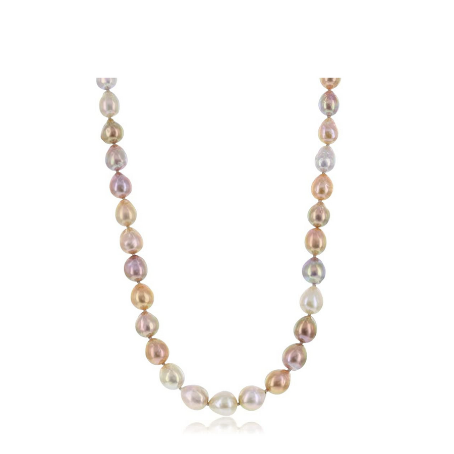 Freshwater Multicolor Pink Baroque Pearl Necklace - Choice of Length
