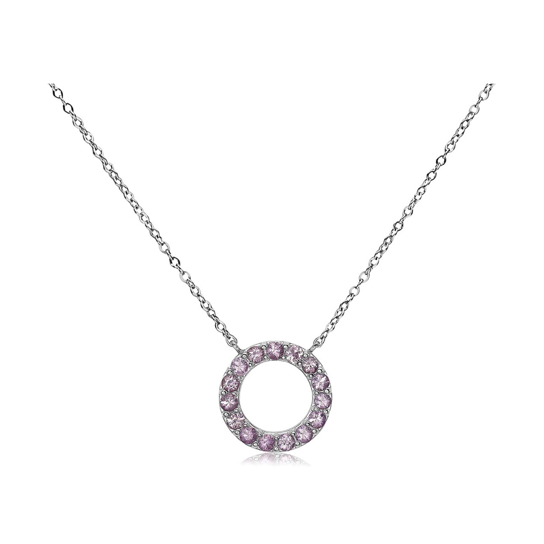 925 Sterling Silver Pink Sapphire Pendant – Blue Ocean Pearls