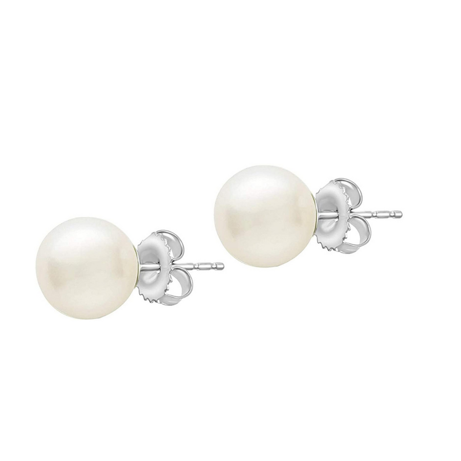 14K White or Yellow Gold Freshwater Pearl Stud Earrings (4-9mm)
