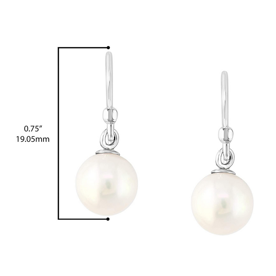 Cultured Pearl Sterling Silver Fishhook Earrings with 3mm Beads and 2 –  Annabel's Jewelry