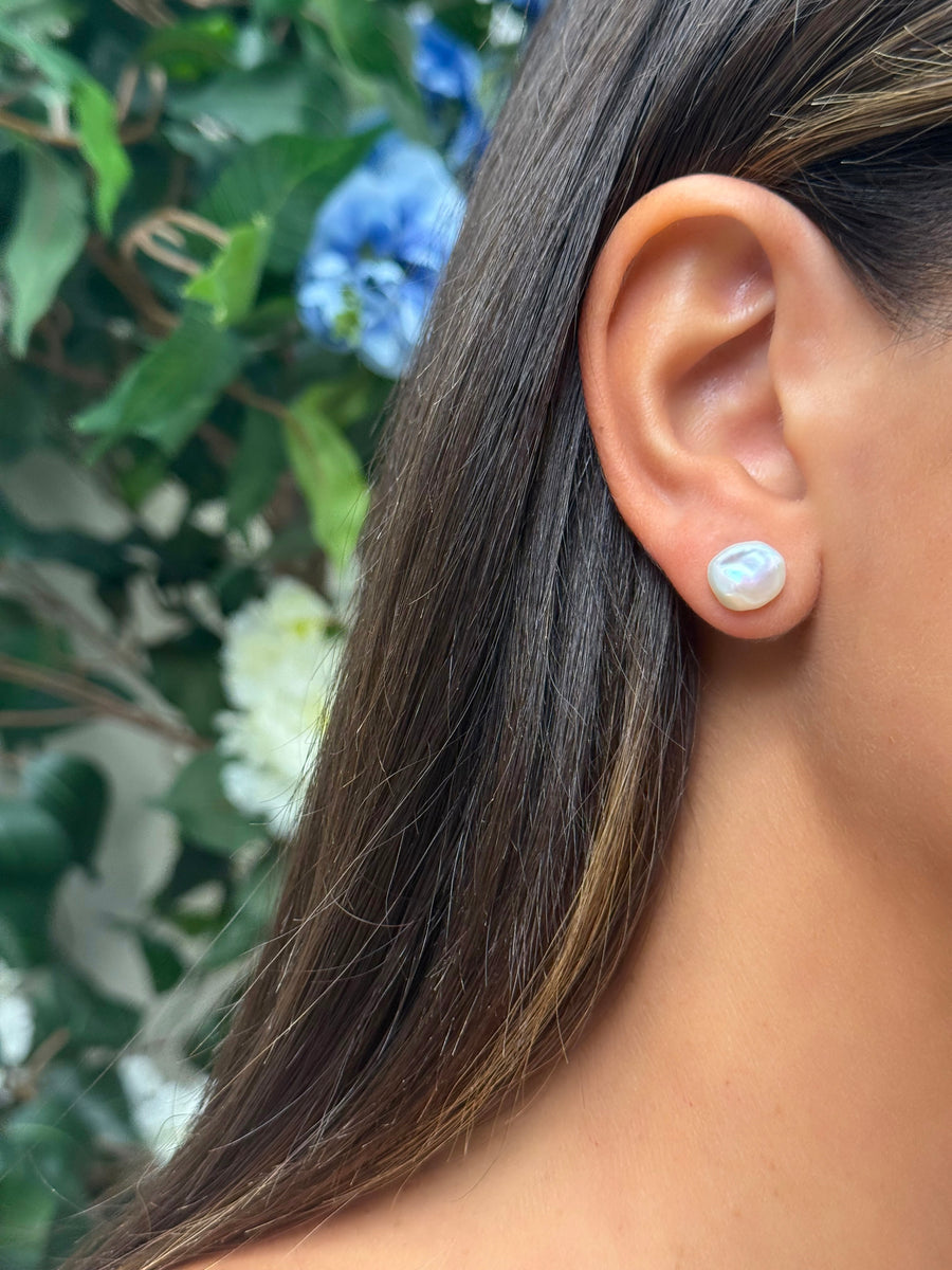 Freshwater Keshi Stud Earrings
