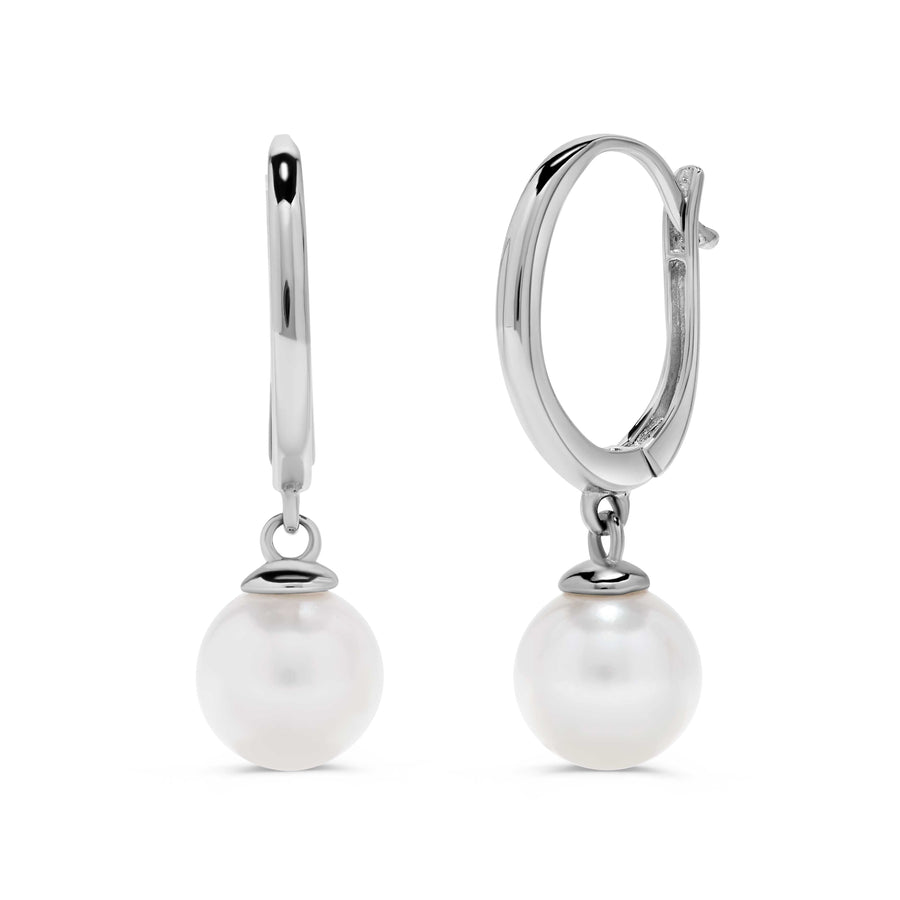 Pearl Drop Essential Huggie Hoops