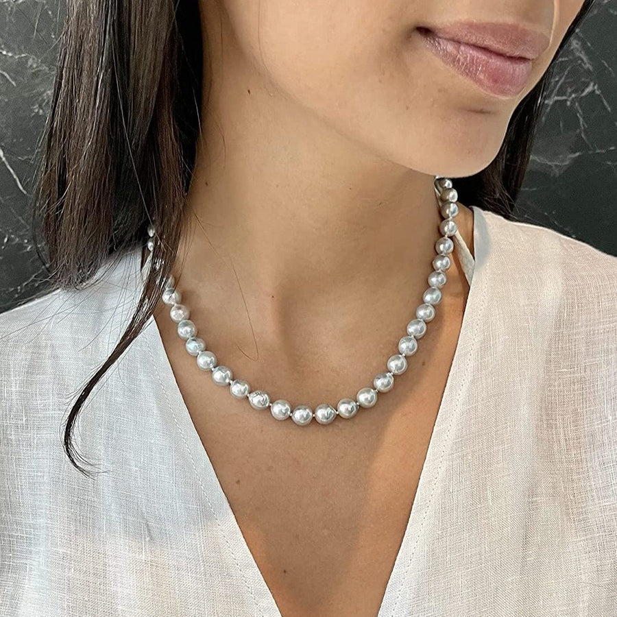 Diamond Akoya Pearl 2-Strand Necklace 14k Gold Certified For Sale at  1stDibs | akoya pearl jewellery, akoya pearl necklaces, akoya pearls
