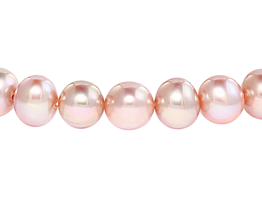 Freshwater Pink Pearl Stretch Bracelet - 7 in