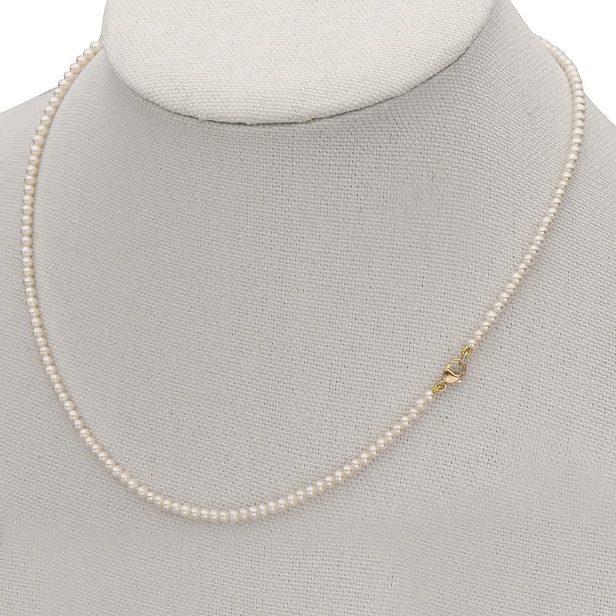 14K White or Yellow Gold Freshwater Pearl Necklace - 22 in