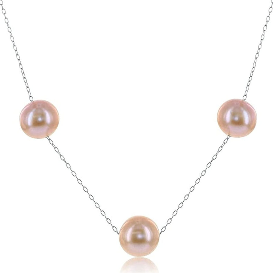 .925 Sterling Silver Freshwater Pearl Necklace - 18 in