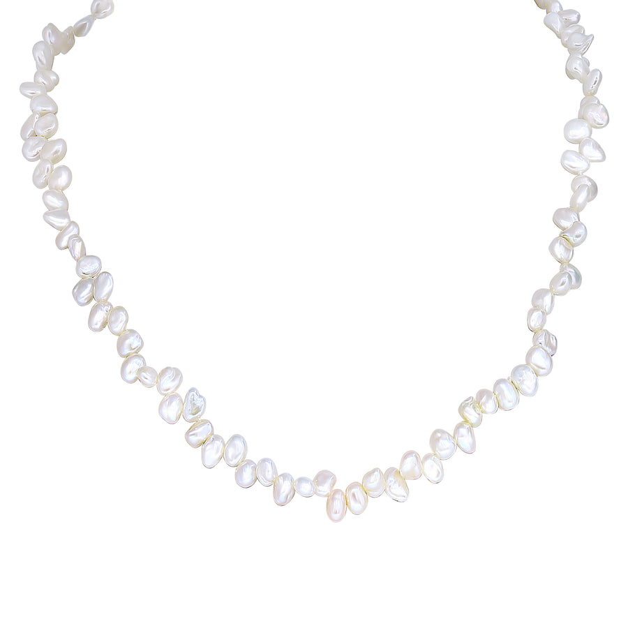 Freshwater White Keshi Pearl Necklace