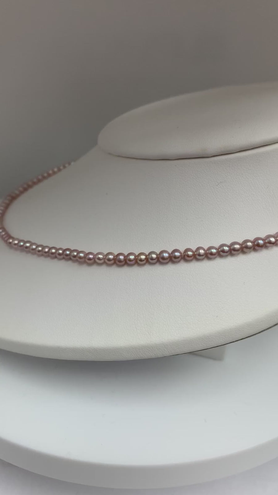 14K White or Yellow Gold Pink Freshwater Pearl Necklace - 18 in