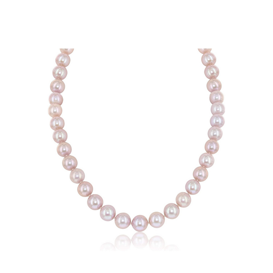 18K Yellow Gold Freshwater Pearl Necklace - 18 in