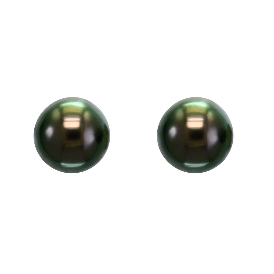 14K White or Yellow Gold Tahitian Pearl Studs